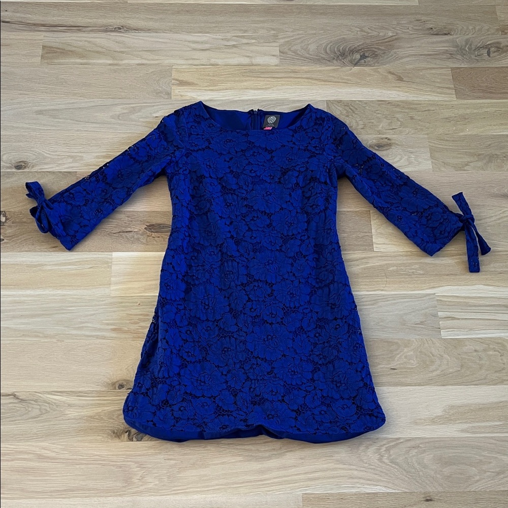 Vince Camuto Blue Floral Lace Dress